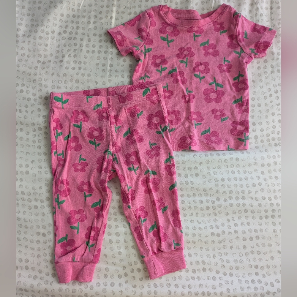 Pink Floral Kids Pajamas